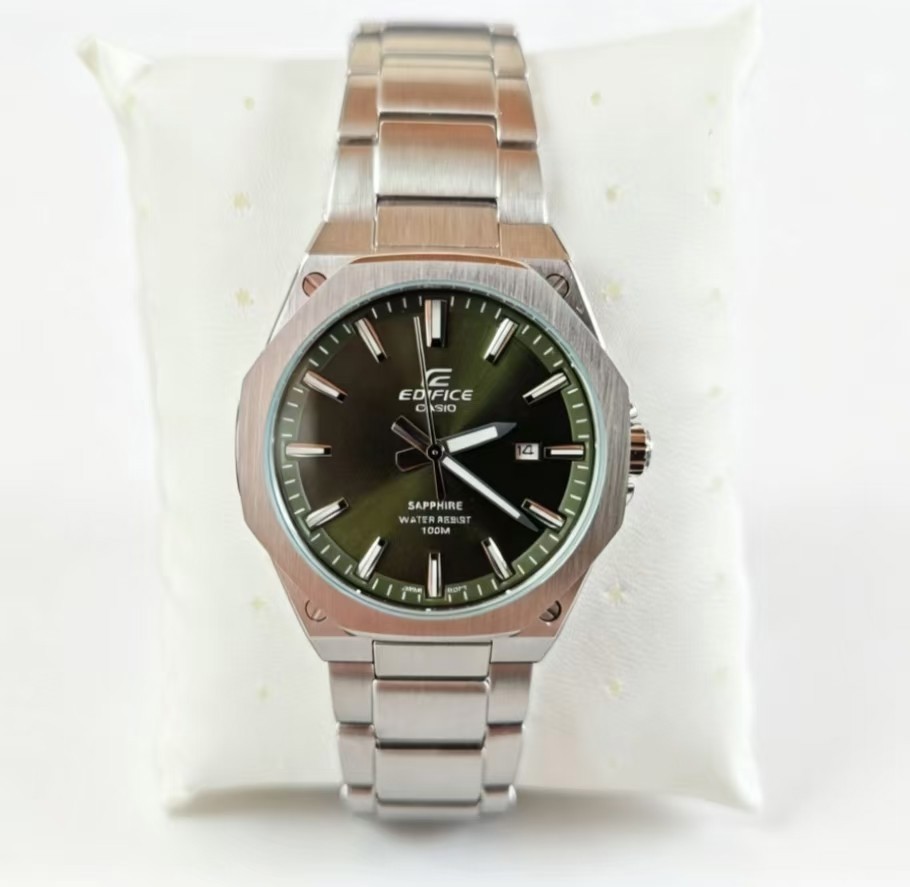 Casio Edifice Men's Green Dial Stainless Steel Sports Watch EFR-S108D-1AVUEF