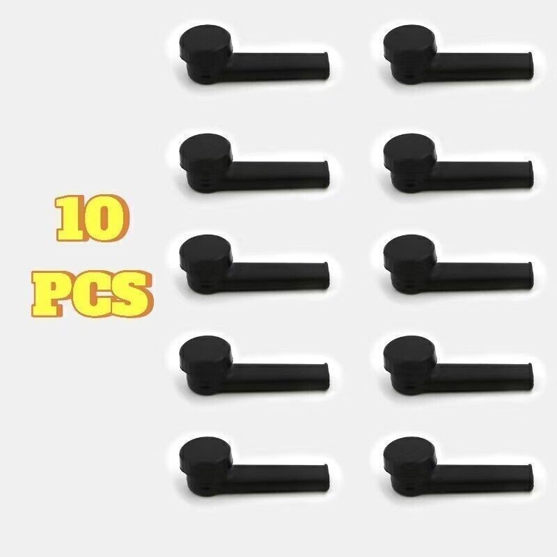 10 PCS Black Silicone Hand Pipe Portable Tobacco Pipe Stainless Steel Bowl W Cap