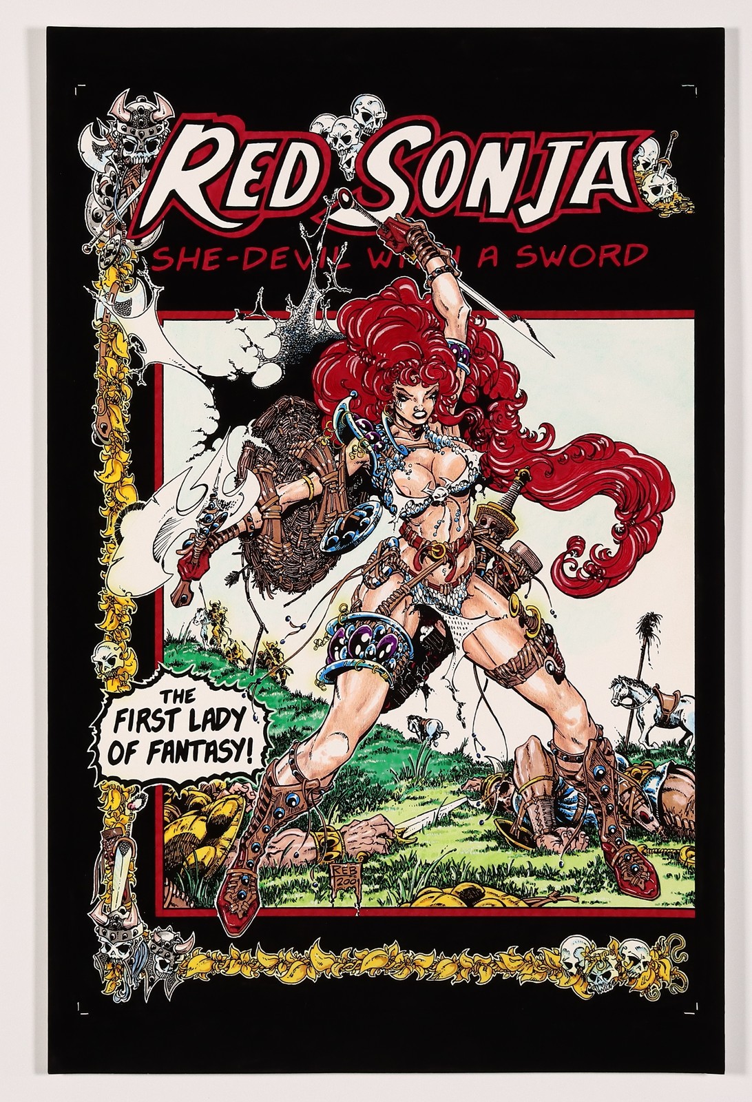 Red Sonja Cover-Style Illustration by Robert E. Brown (REB)
