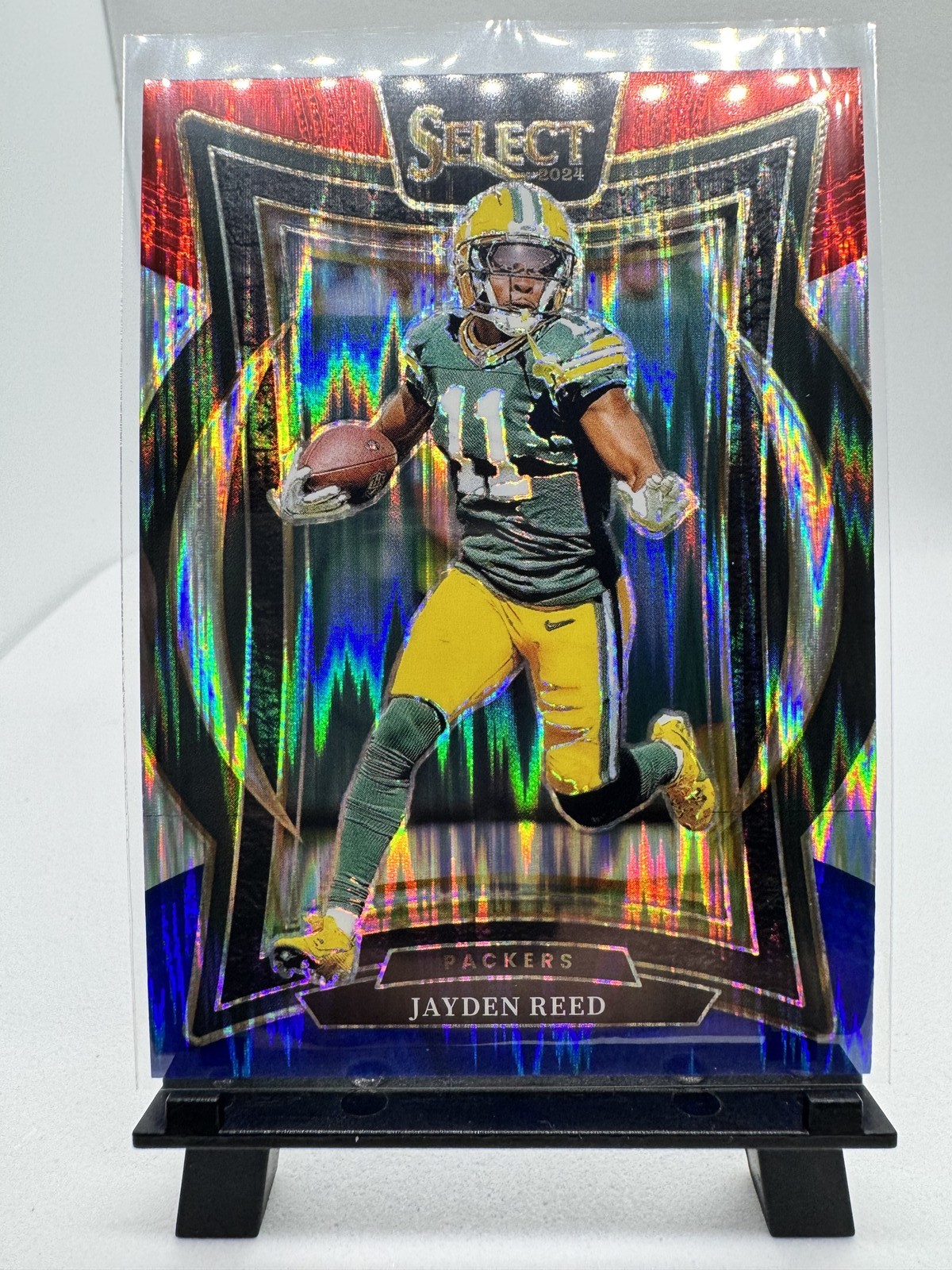 Jayden Reed 2024 Panini Select Concourse Prizm #68 Packers Card