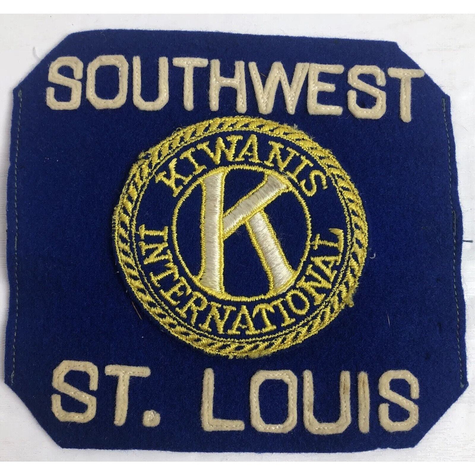 Vintage Kiwanis International Arm Band Southwest St Louis Missouri MO Blue Gold
