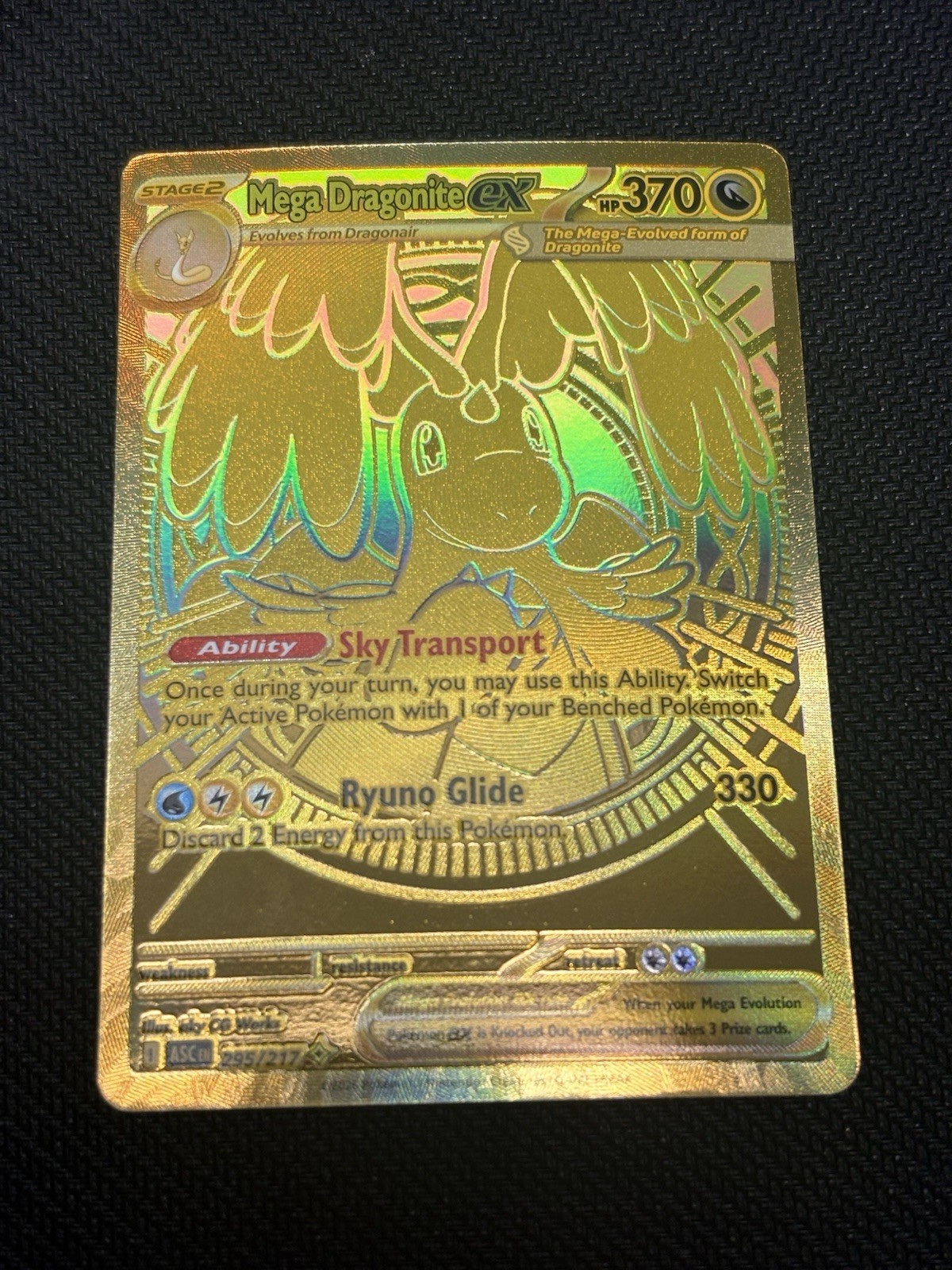 Pokémon TCG Mega Dragonite EX 295/217 English Mega Hyper Rare NM gold Pokémon TCG Mega Dragonite EX 295/217 English Mega Hyper Rare NM gold