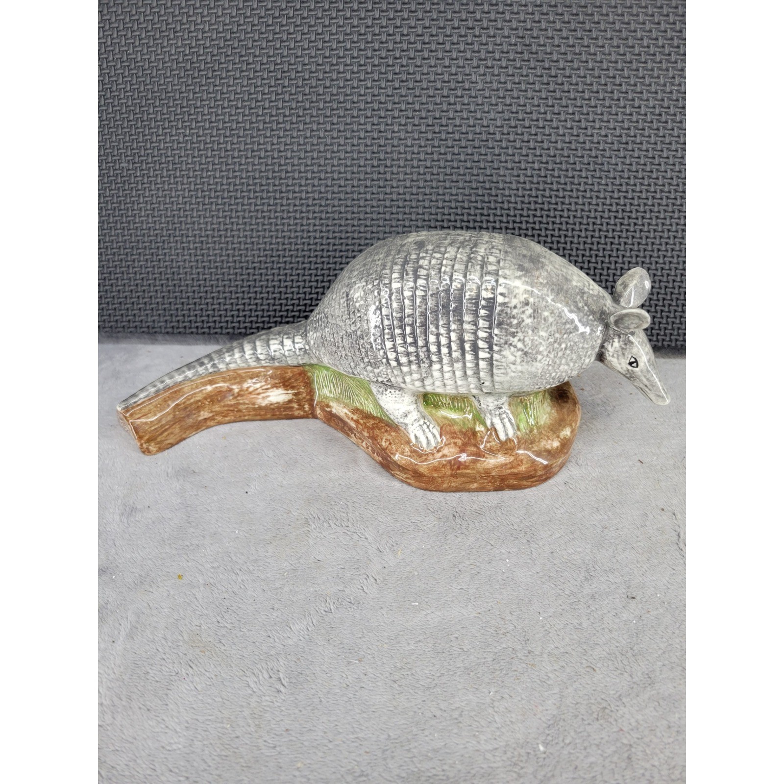 Vintage Ceramic Armadillo Figurine Hand Painted Glazed Southwestern Decor 11