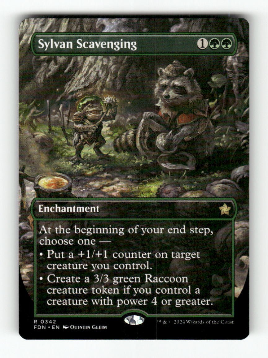 Sylvan Scavenging (Borderless) Foundations 342 Rare Magic: The Gathering NM Sylvan Scavenging (Borderless) Foundations 342 Rare Magic: The Gathering NM