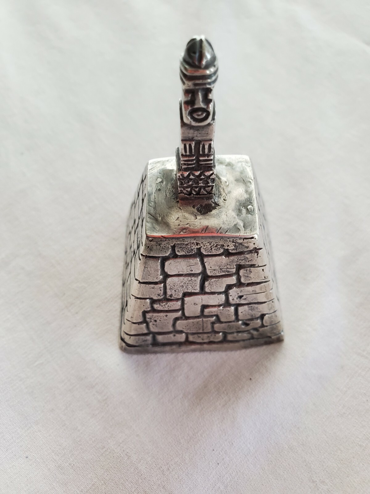 Antique Silver (.900) Ancient Builder Pyramid & Inca Maya Aztec Mexico Bell 132g Antique Silver (.900) Ancient Builder Pyramid & Inca Maya Aztec Mexico Bell 132g