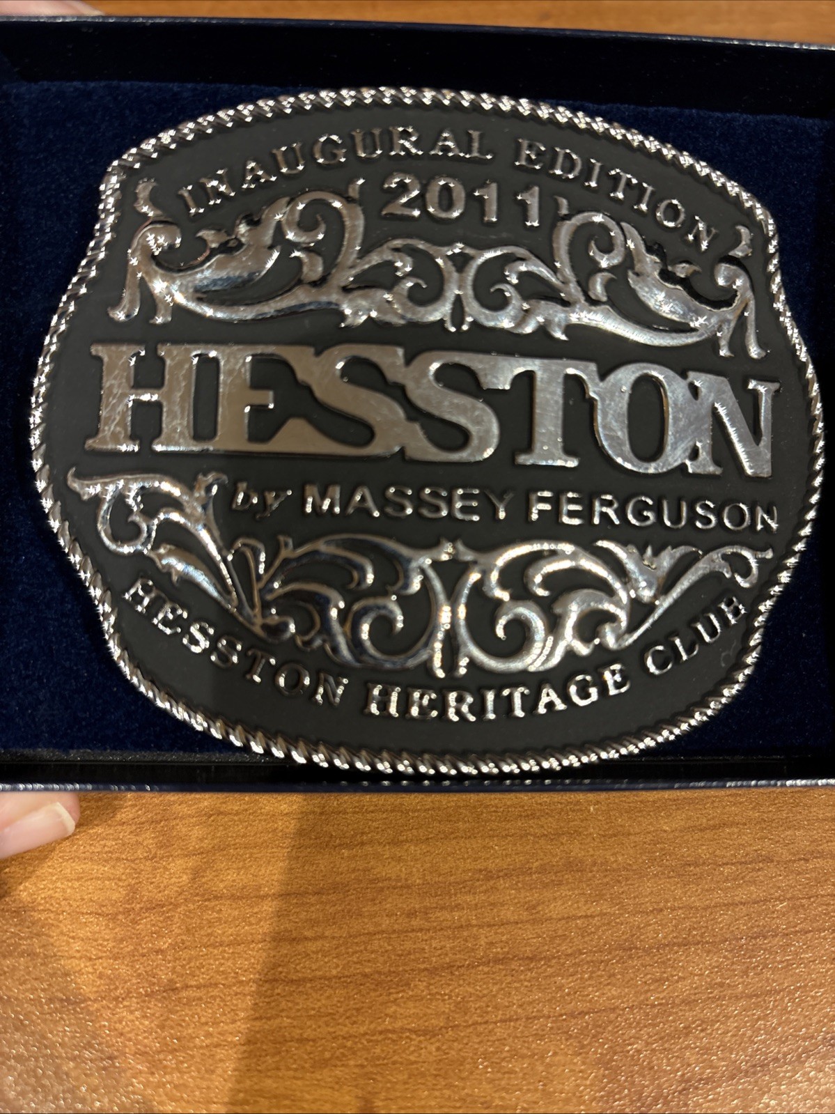 2011 Hesston By Massey Ferguson Montana Silversmiths Belt Buckle Inaugural 2011 Hesston By Massey Ferguson Montana Silversmiths Belt Buckle Inaugural