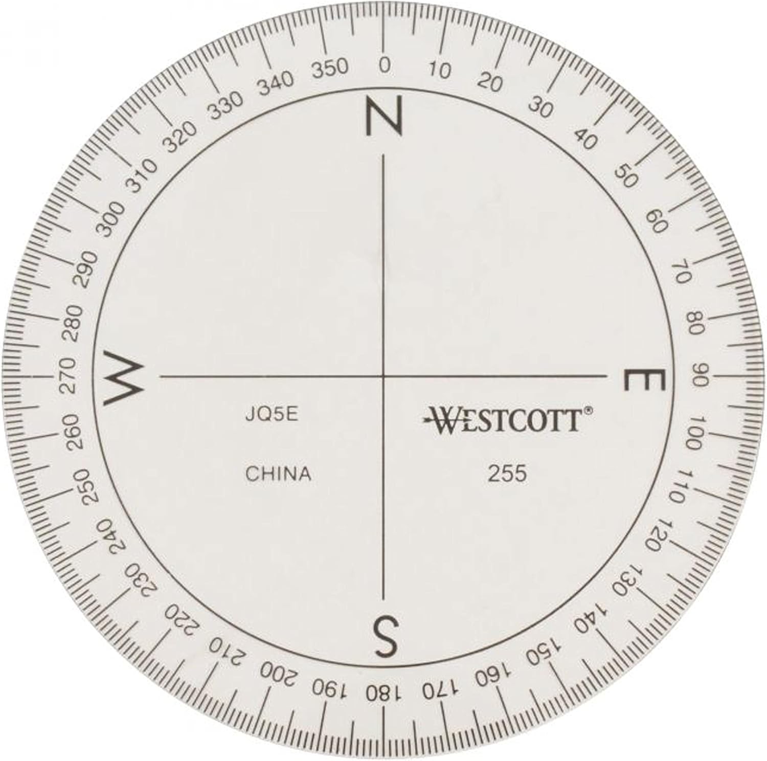 360-Degree Compass Protractor 3.5 Inch Clear Transparent School Geometry Tools 360-Degree Compass Protractor 3.5 Inch Clear Transparent School Geometry Tools