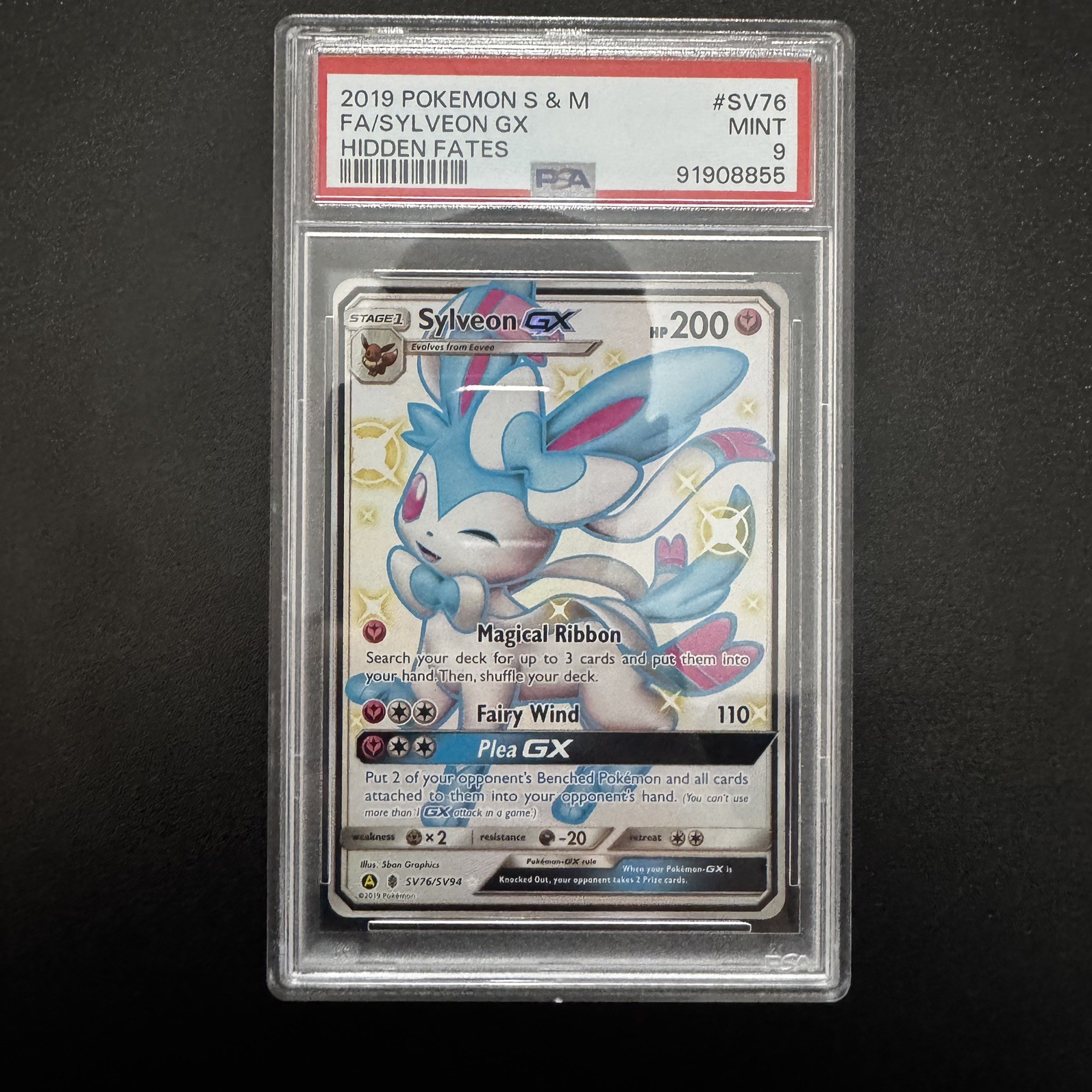 Sylveon GX SV76/SV94 Hidden Fates PSA 9 Sylveon GX SV76/SV94 Hidden Fates PSA 9