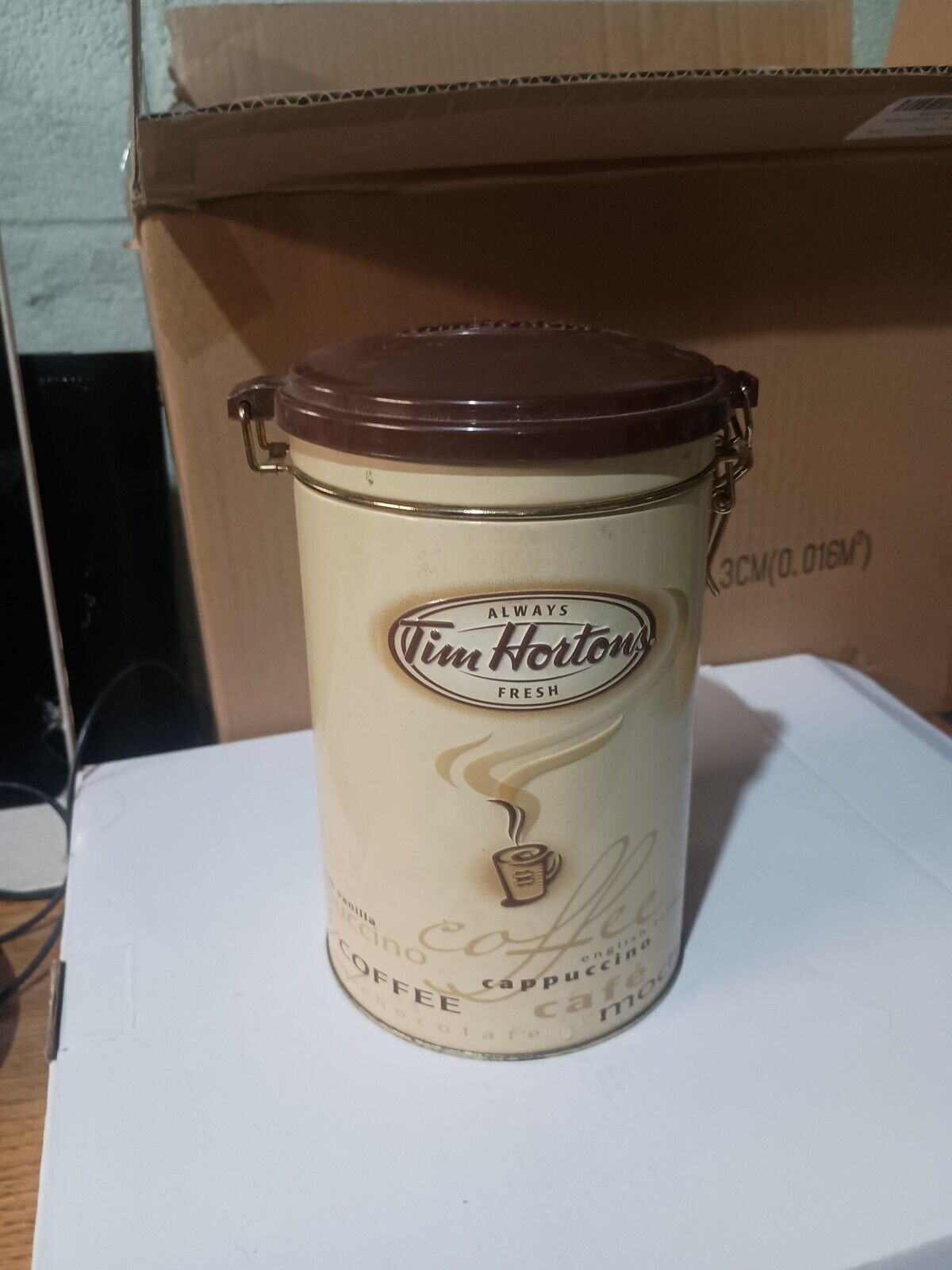 New Tim Horton's Tin Coffee Metal Canister Limited Edition #006 Always Fresh