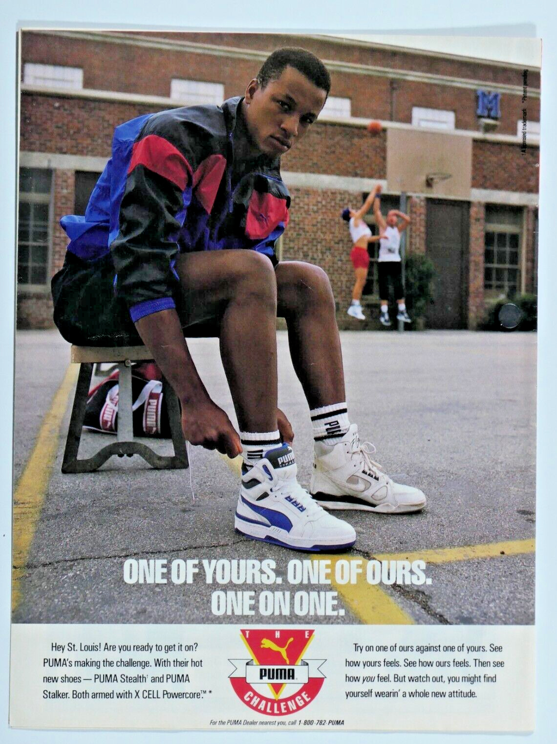 Hey St. Louis Vintage 1989 Puma Challenge Original Print Ad 8.5 x 11\