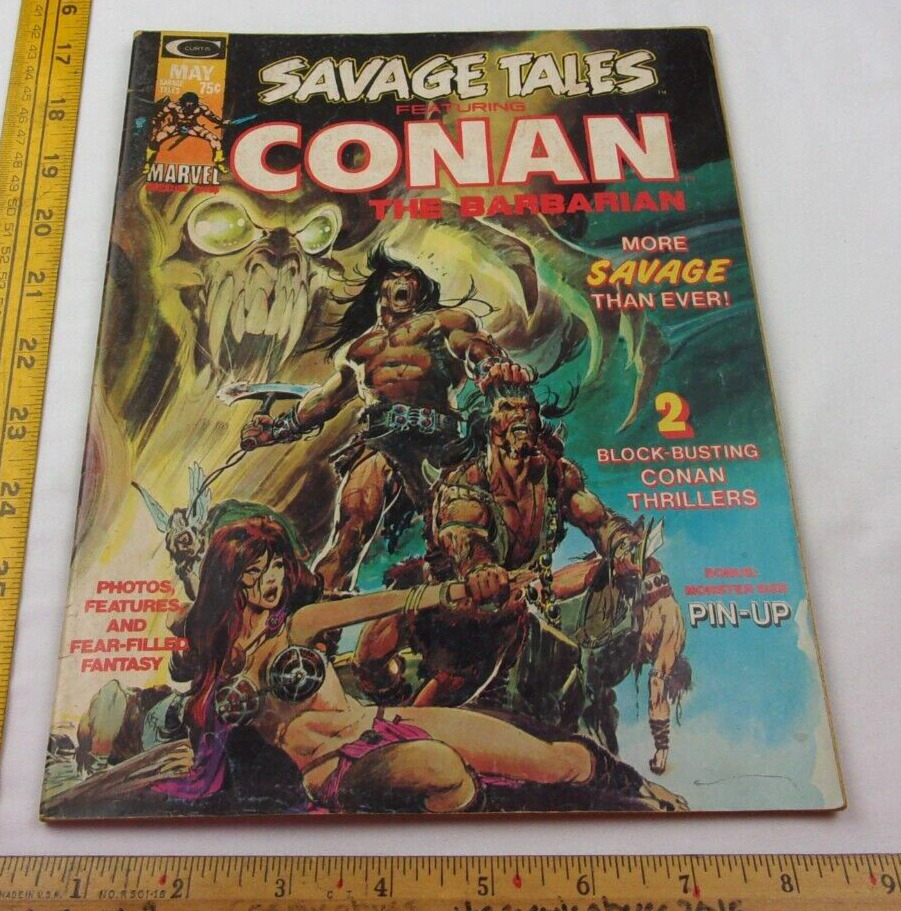 Savage Tales #4 Ka-Zar Marvel magazine F+ Curtis 1970s
