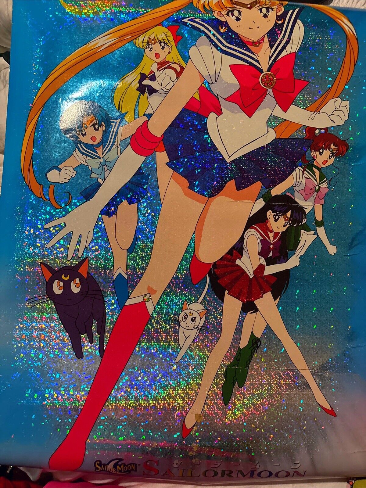 RARE Sailor Moon 2000 Holographic Heavy Paper Poster