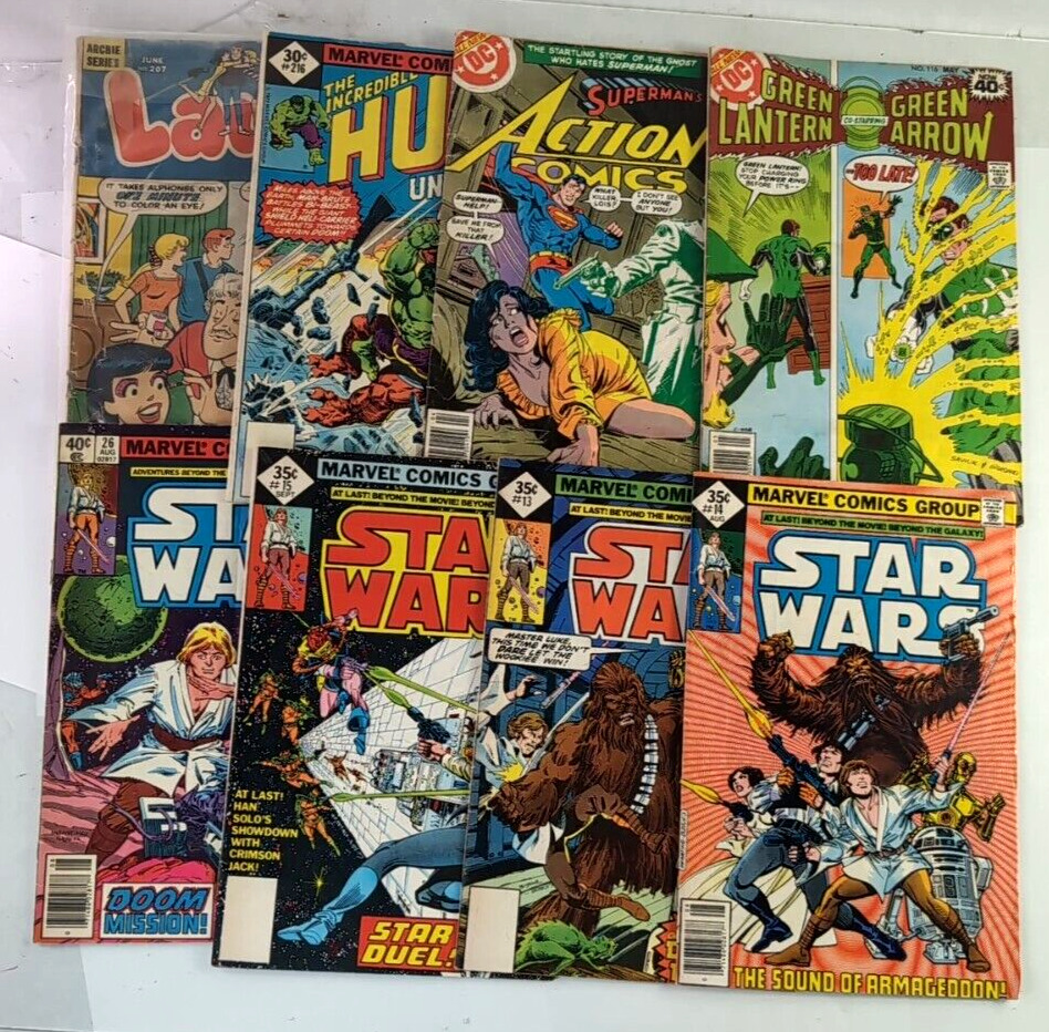 Estate Sale Find: Mixed Comic Lot Vintage Bronze Age Rare Star Wars Super Man