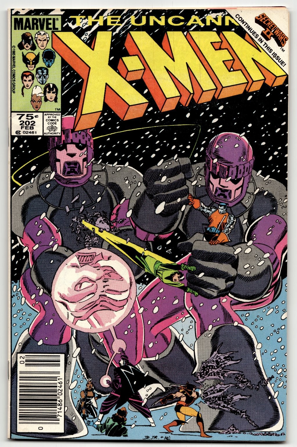 The Uncanny X-Men #202 Marvel Newsstand Copper Age 1986