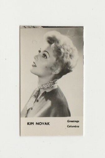 Kim Novak 1950s-1960 FPF Greetings Film Stars SMALL Trading Card E2
