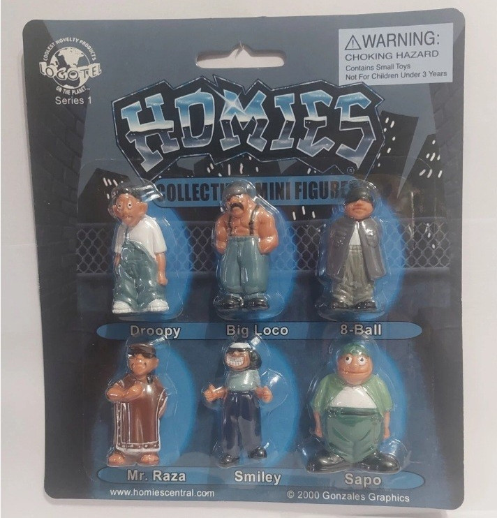 Homies Series 1 6-Pack Mini Plastic Figures 2000 Original Unopened Droopy