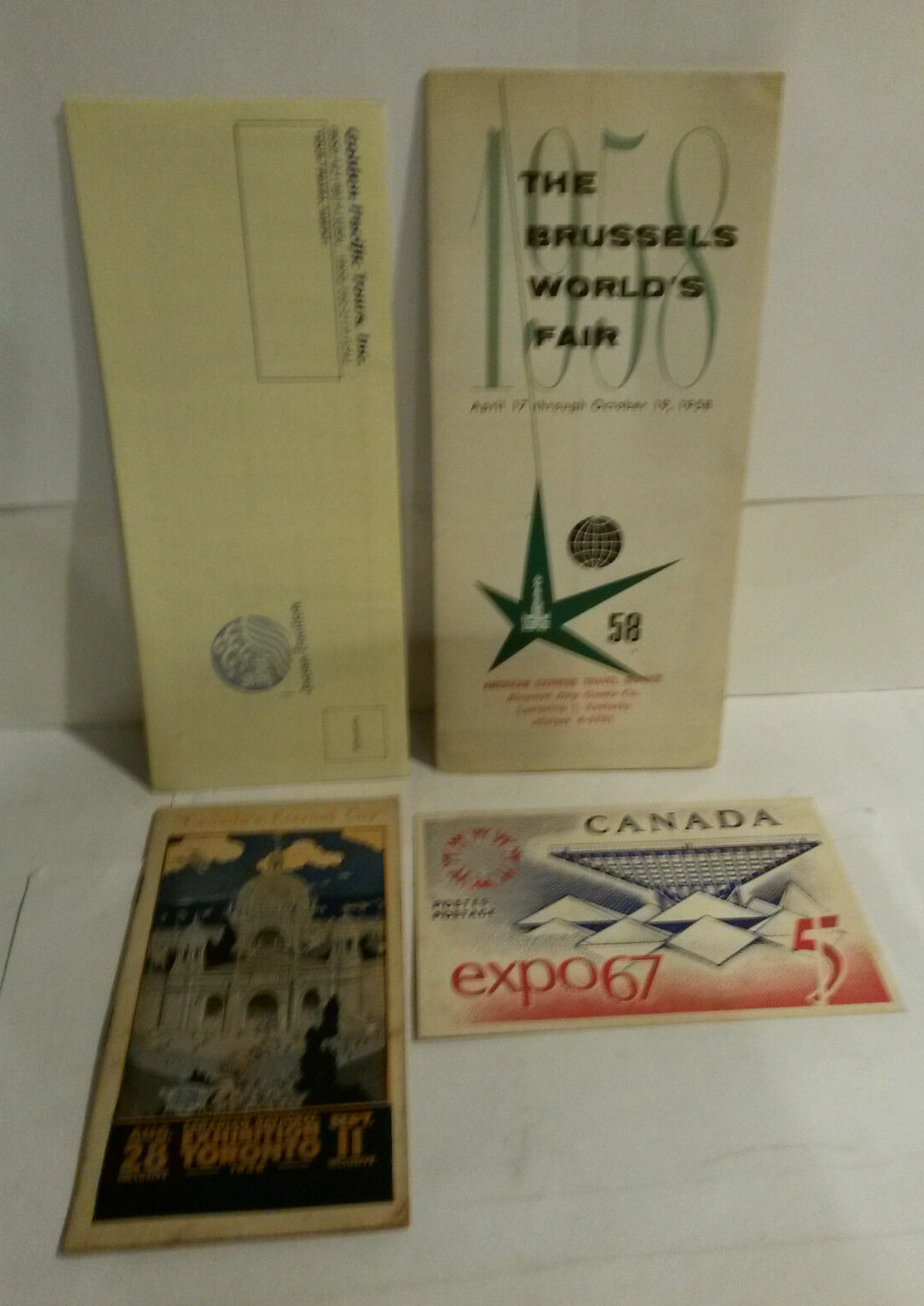 Worlds Fair vintage Brussels 1958 Canada 1926 Expo 1967 Japan 1985 brochures lot Worlds Fair vintage Brussels 1958 Canada 1926 Expo 1967 Japan 1985 brochures lot
