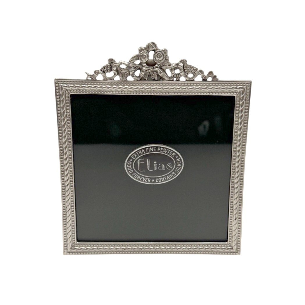 VTG Elias Artmetal Gothic Roses Ornate Sterling Pewter Silver Picture Frame VTG Elias Artmetal Gothic Roses Ornate Sterling Pewter Silver Picture Frame