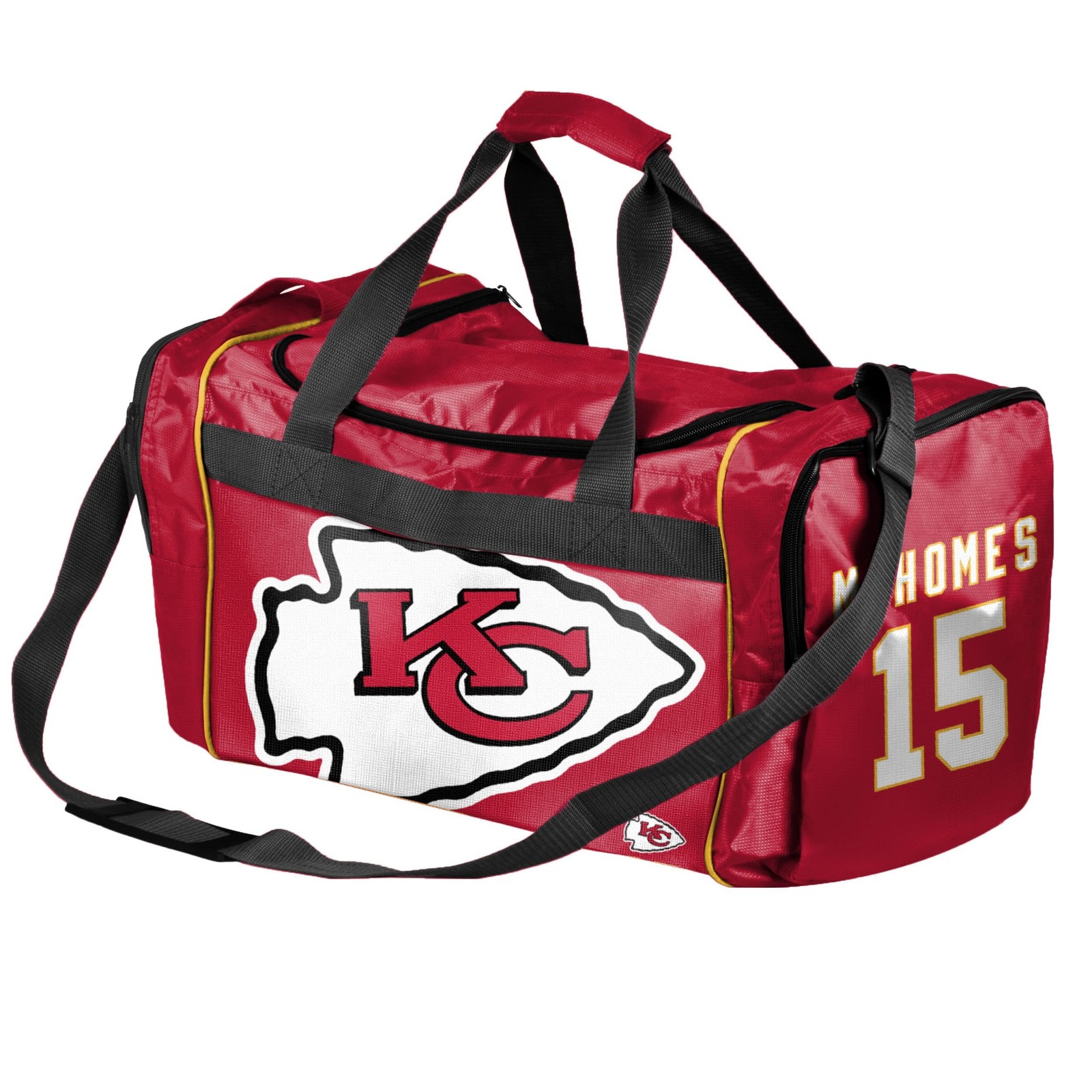 FOCO Kansas City Chiefs Official NFL Duffel Gym Bag - Patrick Mahomes #15