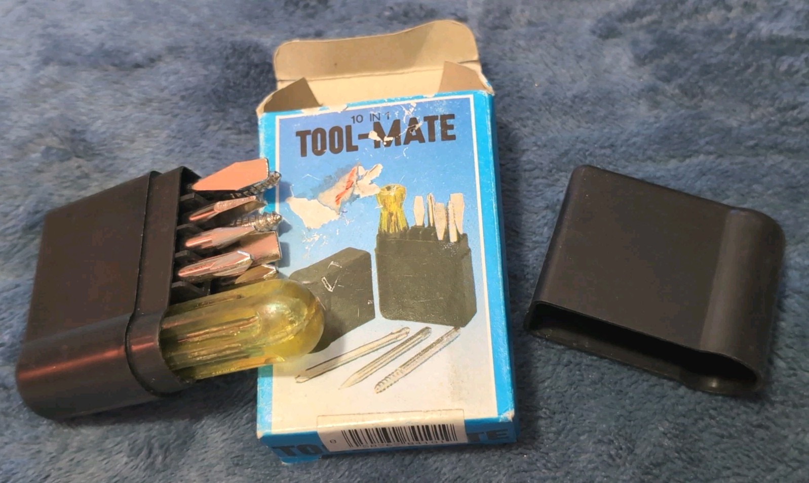 Vintage 10 in 1 Tool Mate Screwdriver Set Cardboard Sleeve Handy Pocket Tool Kit Vintage 10 in 1 Tool Mate Screwdriver Set Cardboard Sleeve Handy Pocket Tool Kit