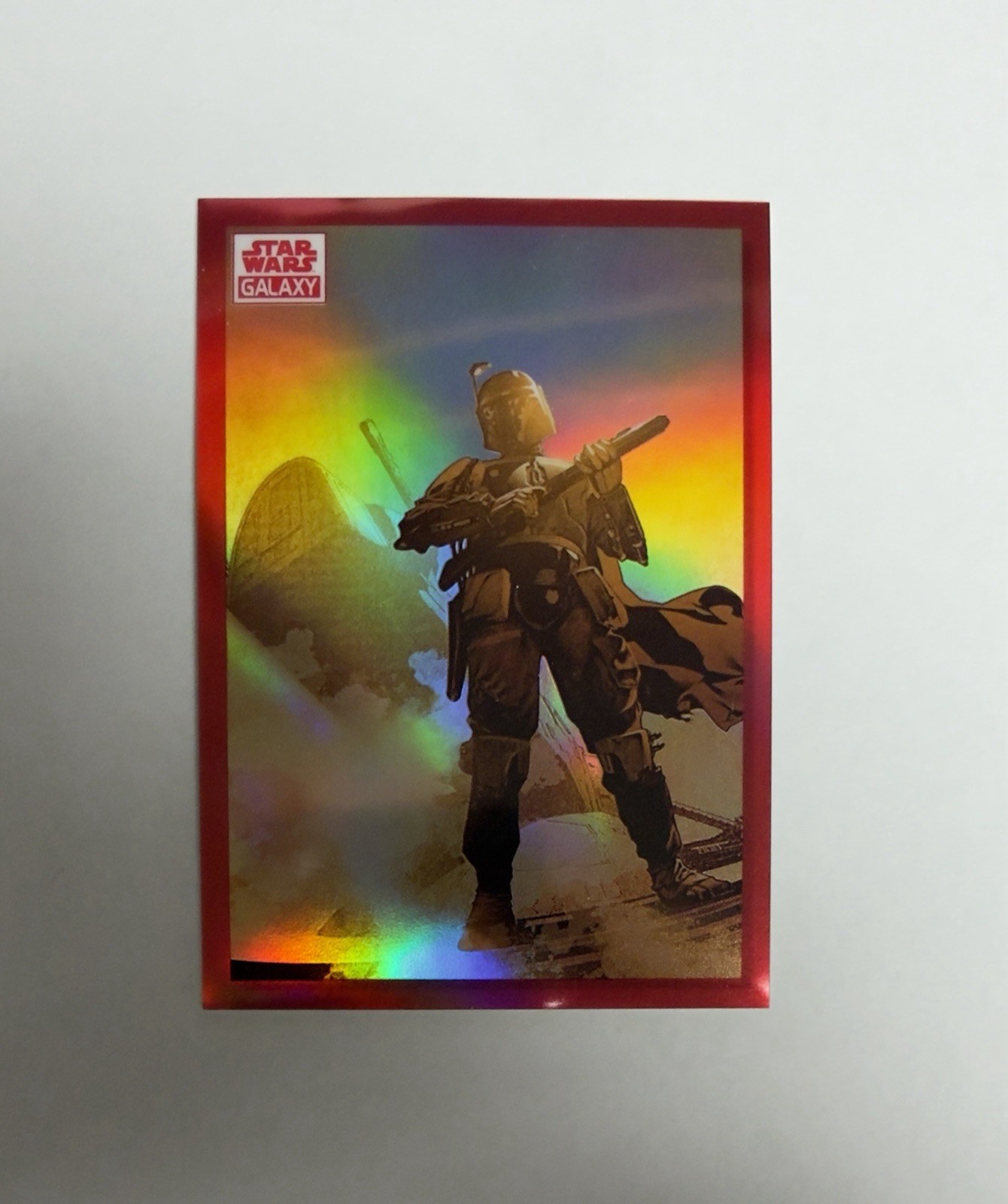 2022 Topps Chrome Star Wars Galaxy #53 Infamous Boba Fett Red Refractor /5 2022 Topps Chrome Star Wars Galaxy #53 Infamous Boba Fett Red Refractor /5