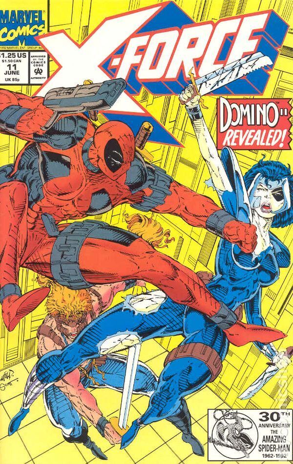 X-Force #11D FN 1992 Stock Image 1st app. 'real' Domino