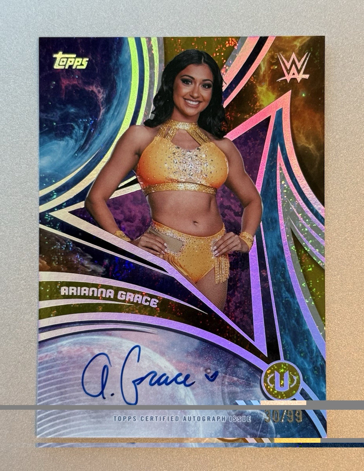2026 Topps Universe Autographs WWE NXT Arianna Grace Auto UA-AG Gold /99 2026 Topps Universe Autographs WWE NXT Arianna Grace Auto UA-AG Gold /99