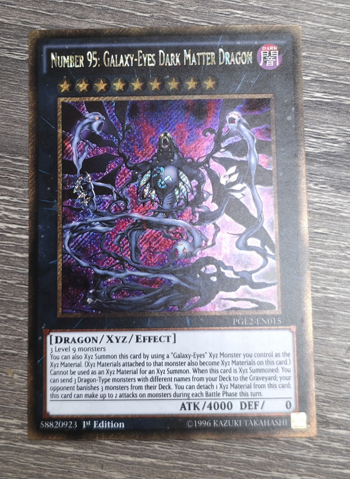 Yu-Gi-Oh TCG Number 95: Galaxy-eyes Dark Matter Dragon PGL2-EN015 1st Ed NM Yu-Gi-Oh TCG Number 95: Galaxy-eyes Dark Matter Dragon PGL2-EN015 1st Ed NM