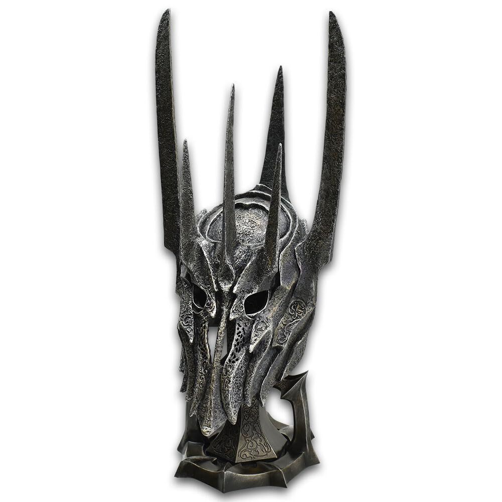 Helm of Sauron, Half Scale LOTR Replica with Display Stand, Officially Licensed Helm of Sauron, Half Scale LOTR Replica with Display Stand, Officially Licensed