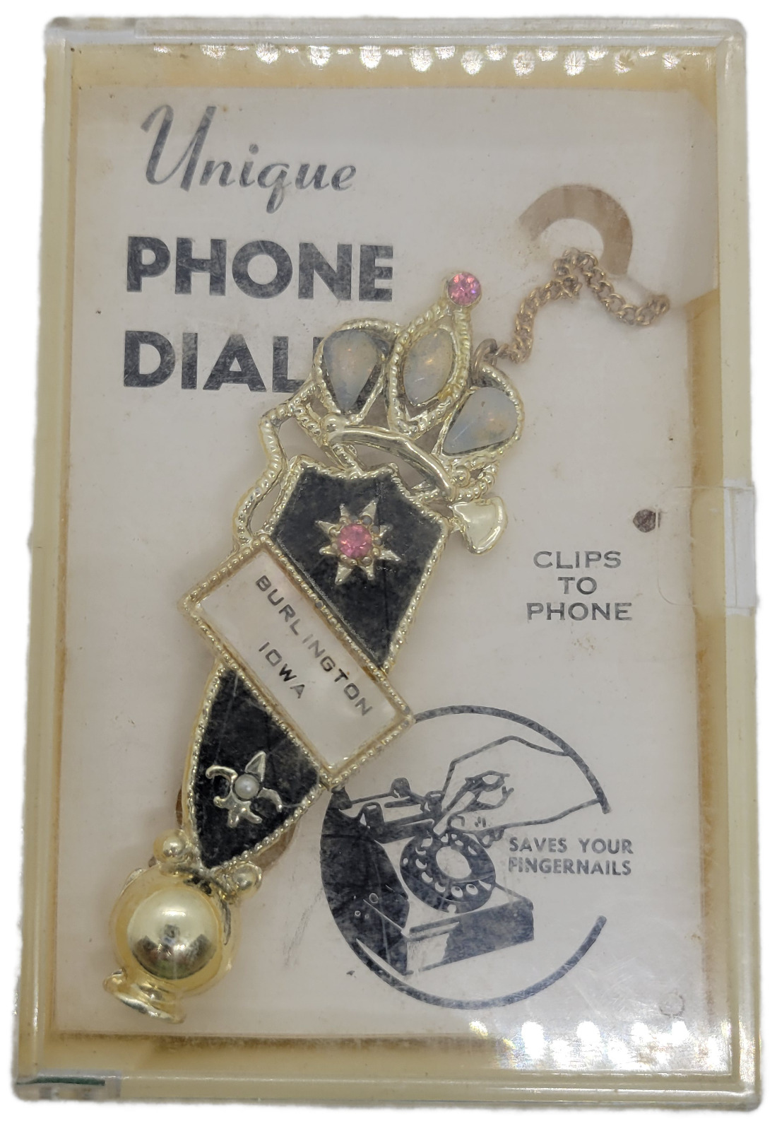 Burlington Iowa Jeweled Crown Unique Phone Dialer