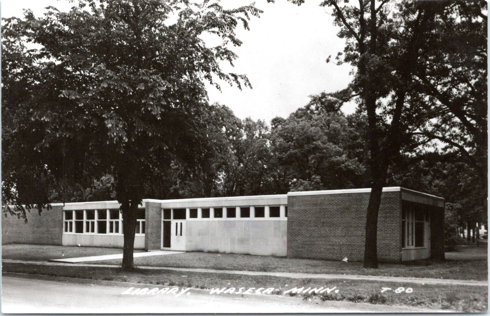 RPPC Waseca Le Sueur Library, Waseca, Minnesota - c1950s Photo Postcard