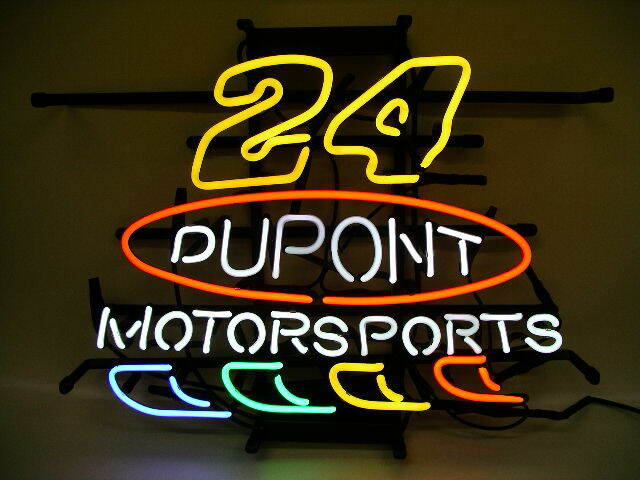 New #24 JEFF GORDON DUPONT Motor Sports Neon Sign 24