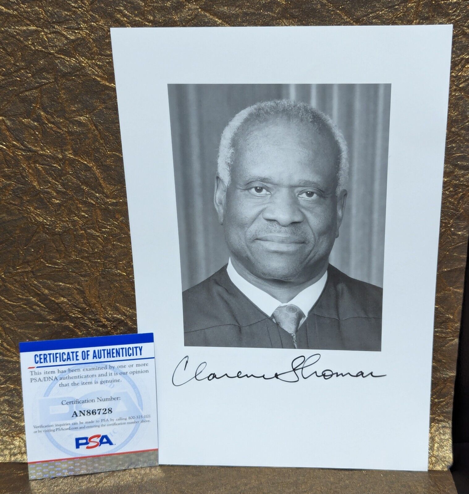 PSA DNA Judge Clarence Thomas Autograph Signed Photo