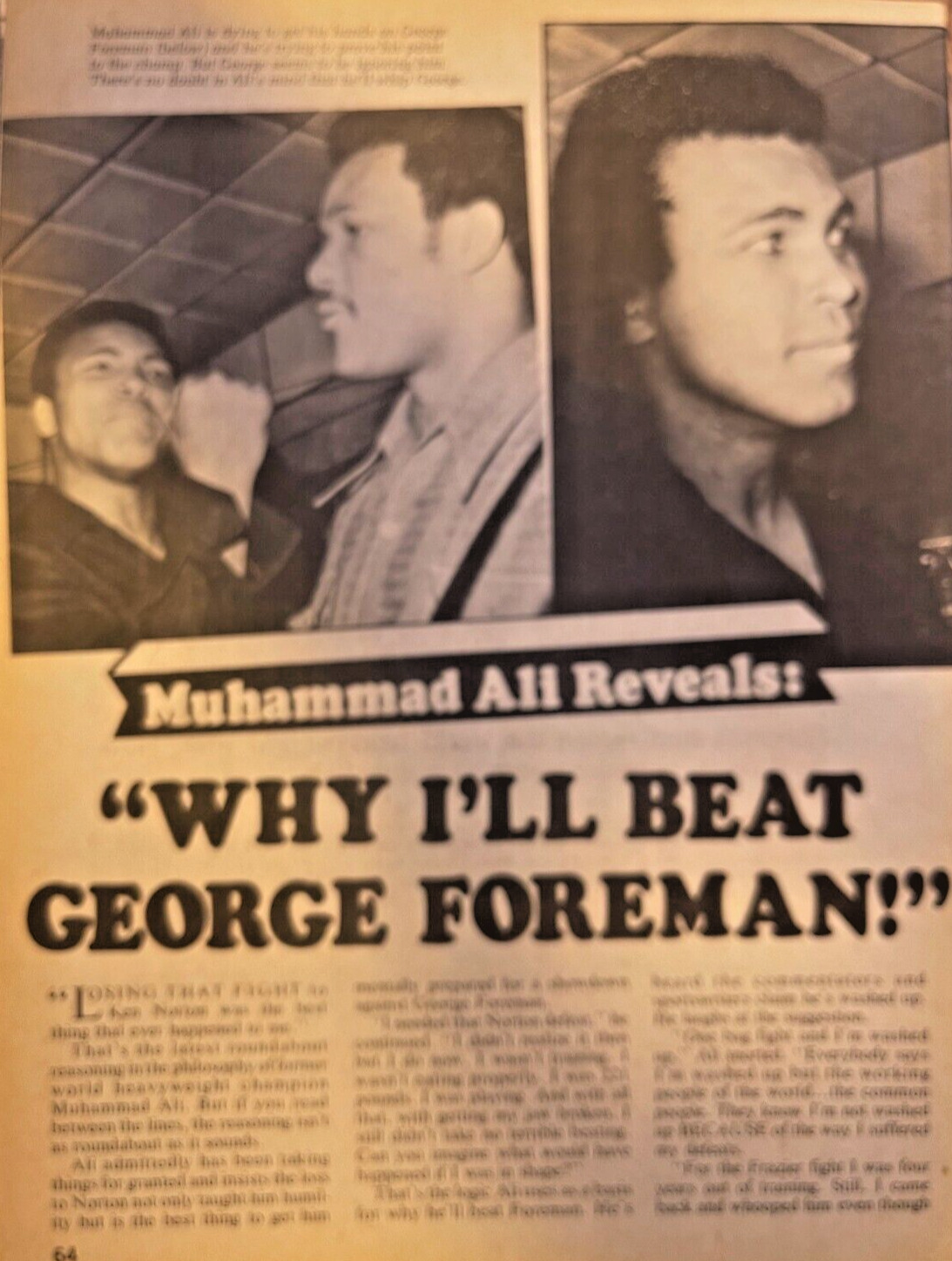1974 Muhammad Ali Why I\'ll Beat George Foreman