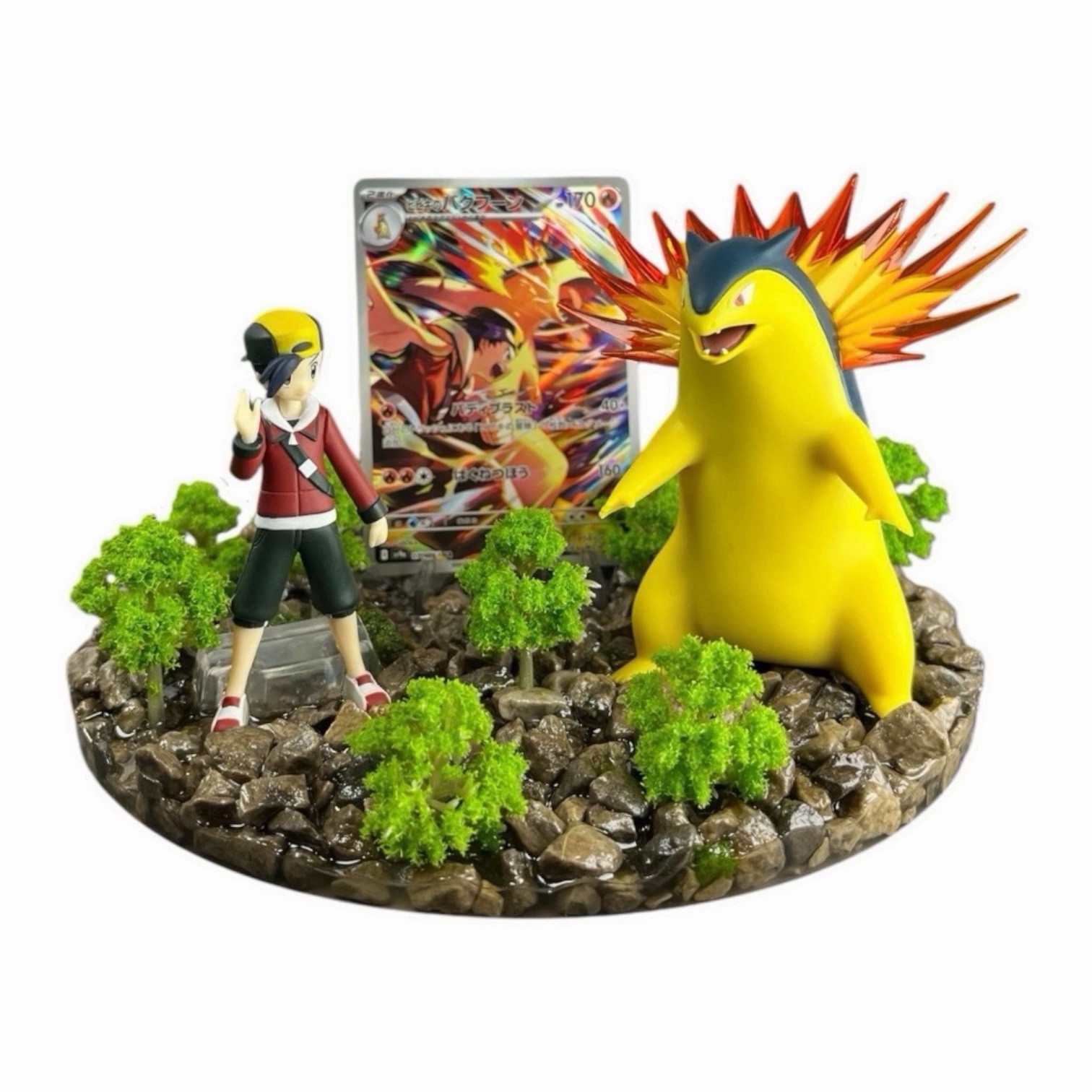 Ethan’s Typhlosion TCG Trainer Series Collector Card Holder Display Stand SV Ethan’s Typhlosion TCG Trainer Series Collector Card Holder Display Stand SV