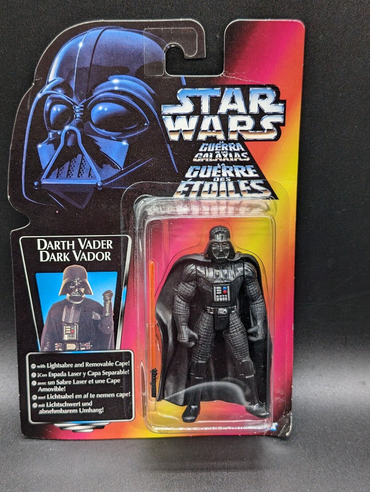 Rare Vntg 1995 Kenner Star Wars La Guerra De Las Galaxias Dark Vador Darth Vader