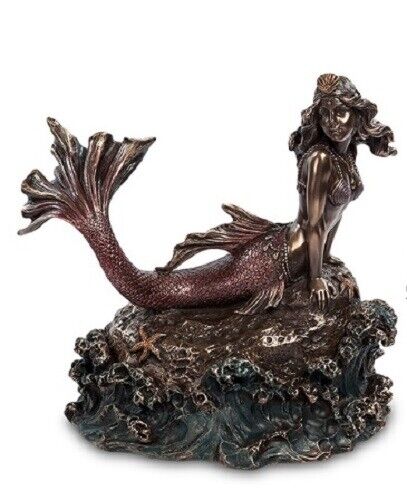 Mermaid Fairy Tale Nude girl Box, figurine made of artificial stone 2771u