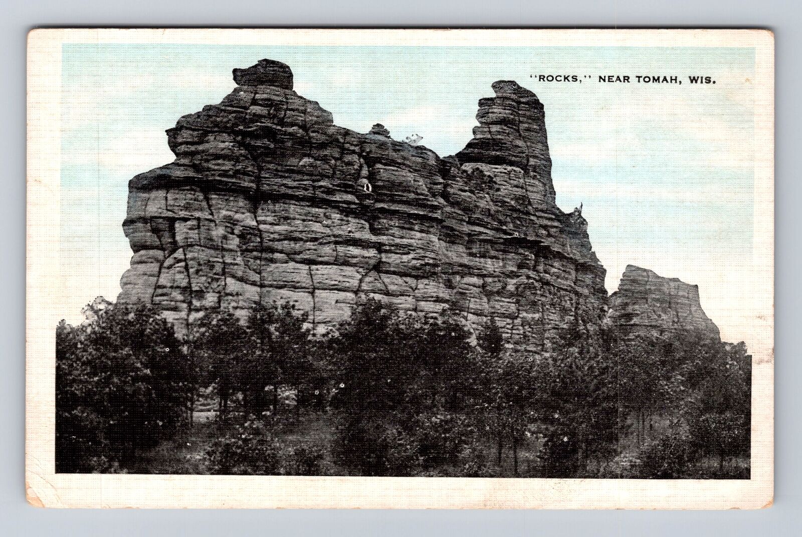 Tomah WI-Wisconsin, Rocks, Antique, Vintage Souvenir Postcard