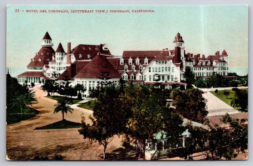 Hotel Del Coronado Southeast View Coronado CA California Postcard 