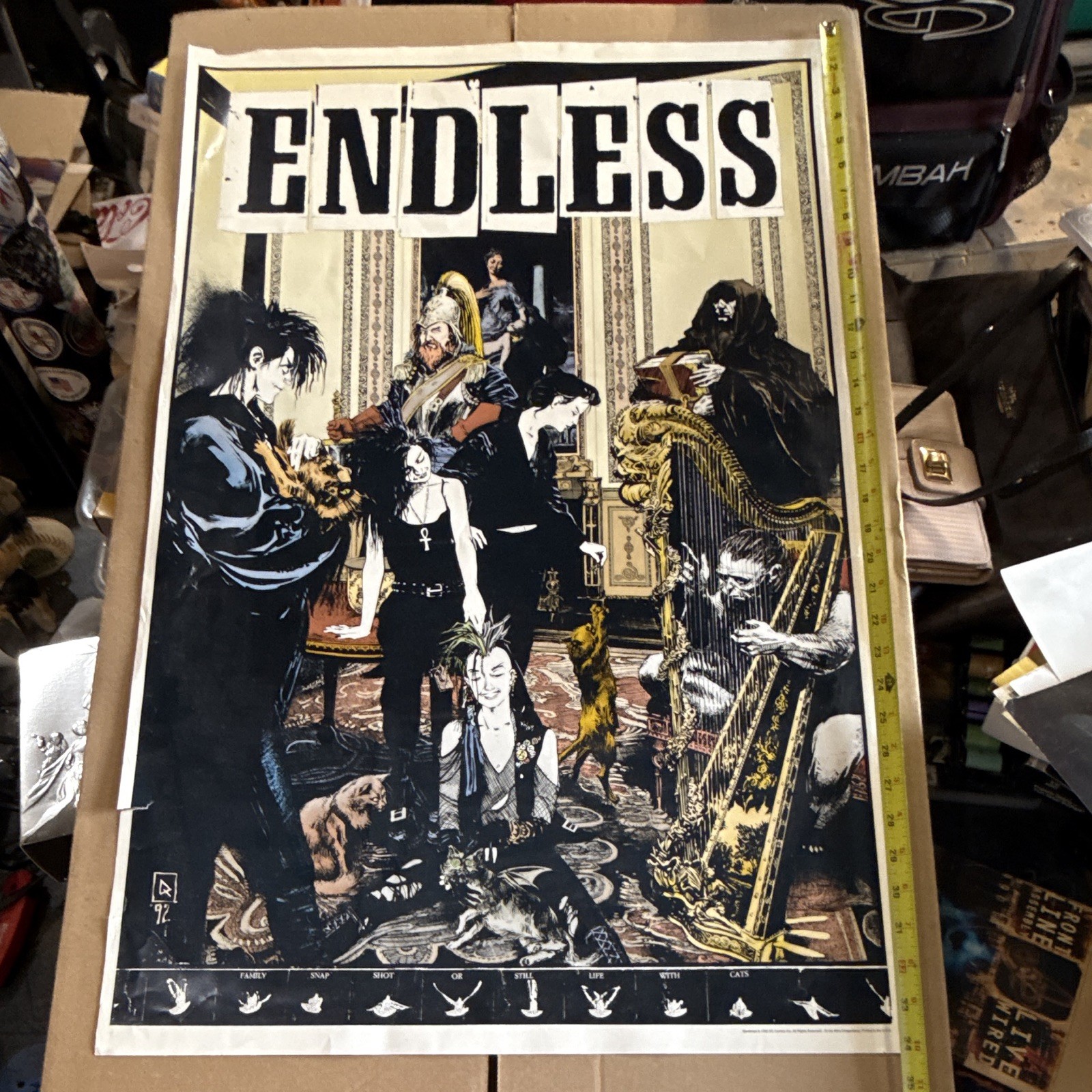 Mike Dringenberg The Sandman Endless Vintage Large Paper Poster 1992 Unframed Mike Dringenberg The Sandman Endless Vintage Large Paper Poster 1992 Unframed