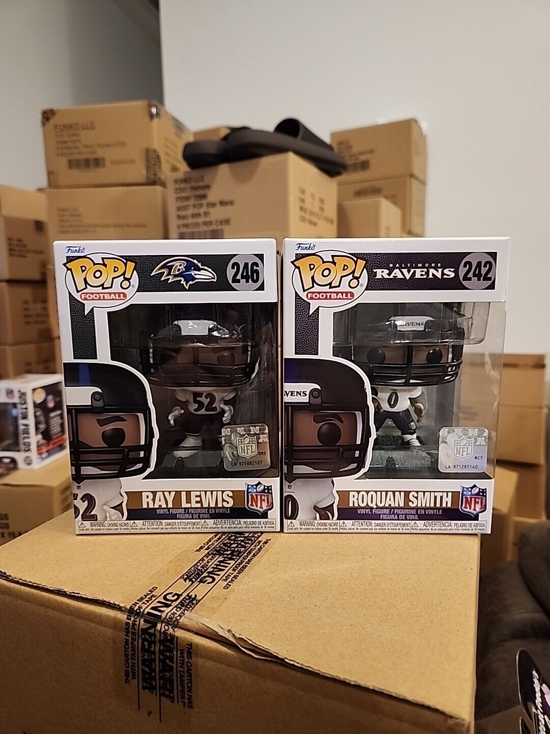 Funko Pop Football: NFL Baltimore Ravens Set Of 2 - Ray Lewis And Roquan Smith