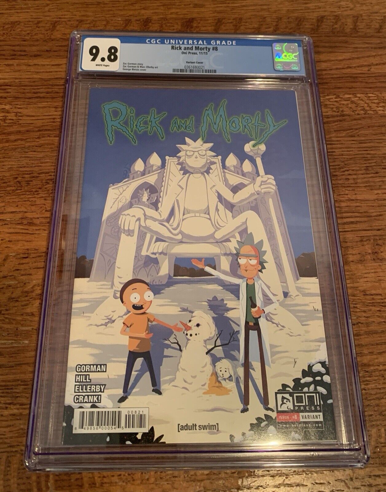 Rick and Morty #8 Variant Cover Graded CGC 9.8 Oni Press POP 6 🔥 RARE 🔥