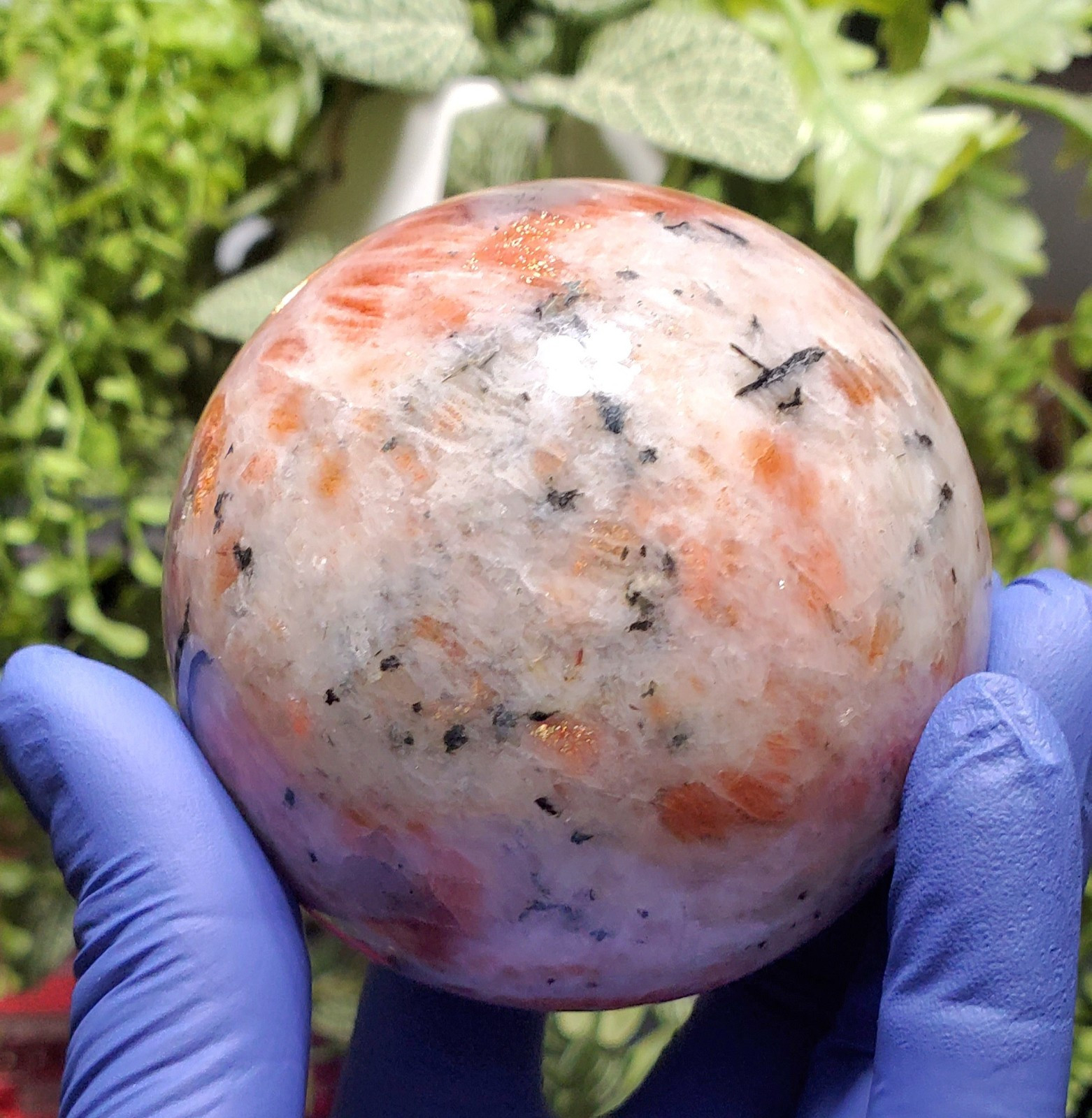 Sunstone Crystal Sphere 520g (71.8mm) Beautiful Orb 