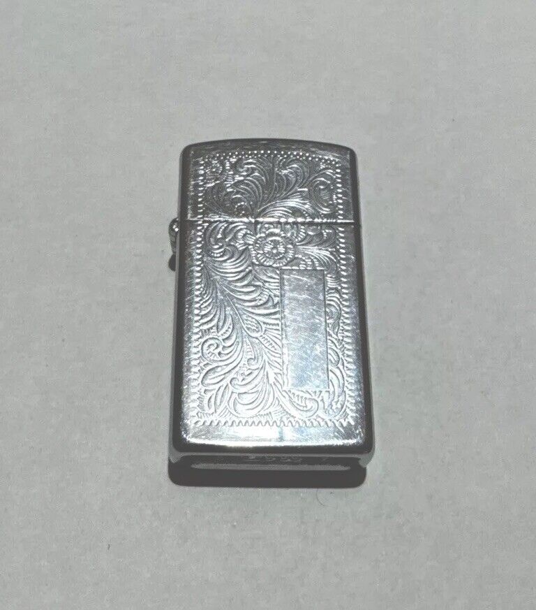 Vintage Small ZIPPO LIGHTER Chrome Lightly Used