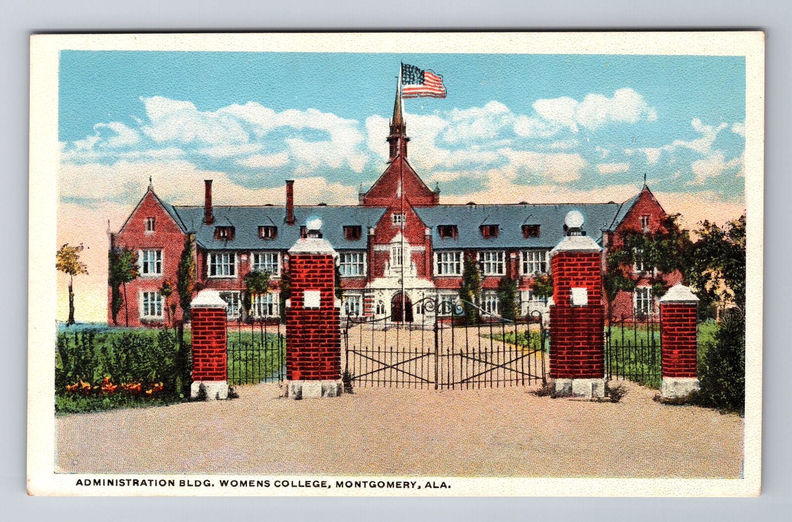 Montgomery AL-Alabama, Women's College Administrative Building, Vintage Postcard