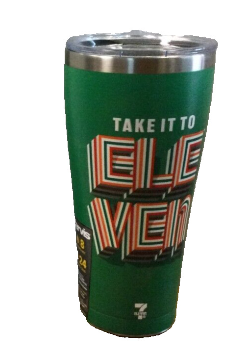 Tervis 30 oz Insulated Tumbler Green Take It To Eleven 7-11 Stainless Steel Cup