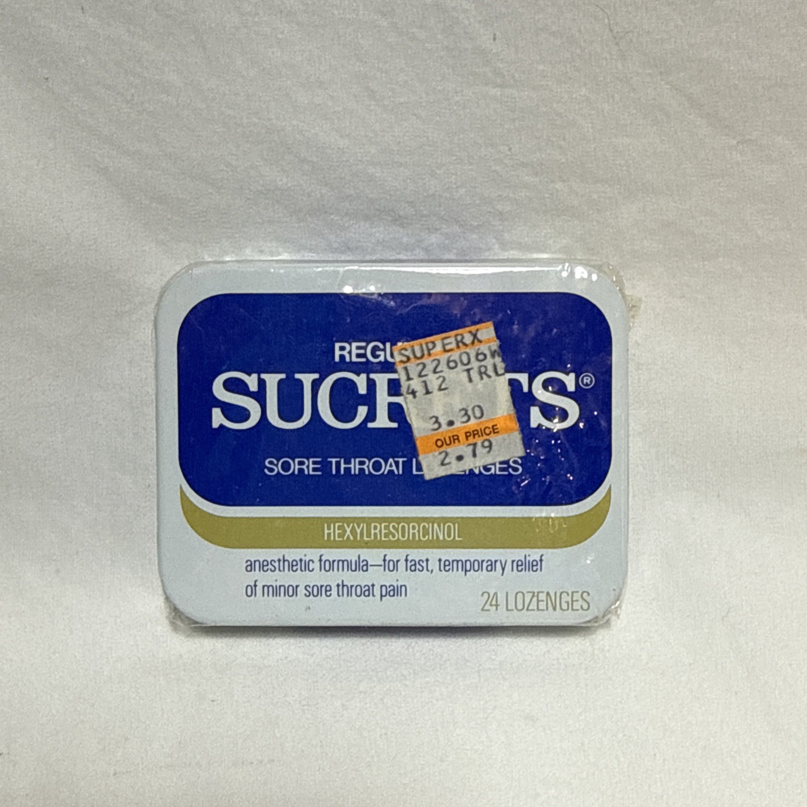 Sucrets Lozenges Metal Tins Sealed NOS VTG Rare HTF 