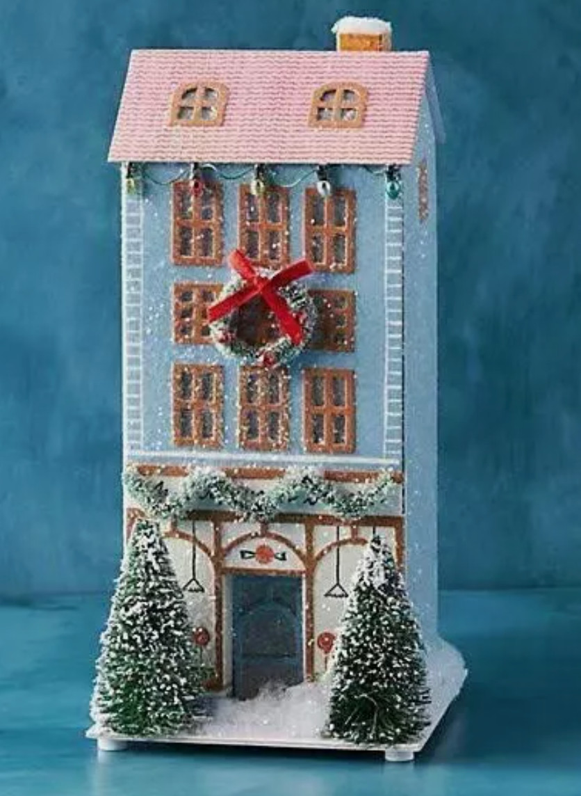 NWT Anthropologie George & Viv Light-Up Holiday Village Sugar Plum Sweet Shop
