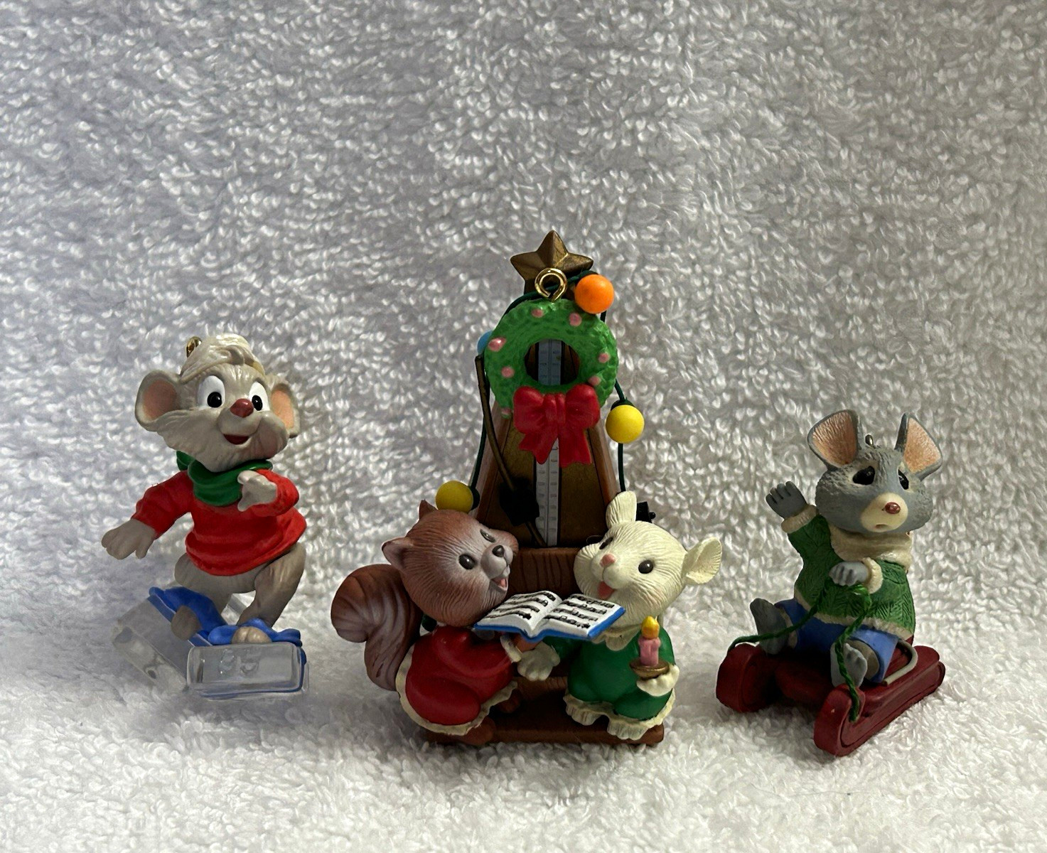 Vintage Assortment of Hallmark Mice Theme Ornaments