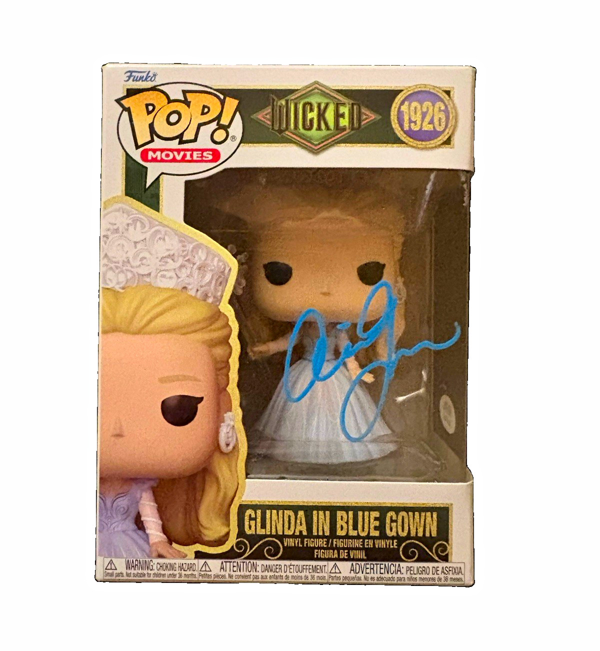 Arianna Grande Signed Autograph Glinda in Blue Gown Funko pop Wicked PSA/DNA COA Arianna Grande Signed Autograph Glinda in Blue Gown Funko pop Wicked PSA/DNA COA